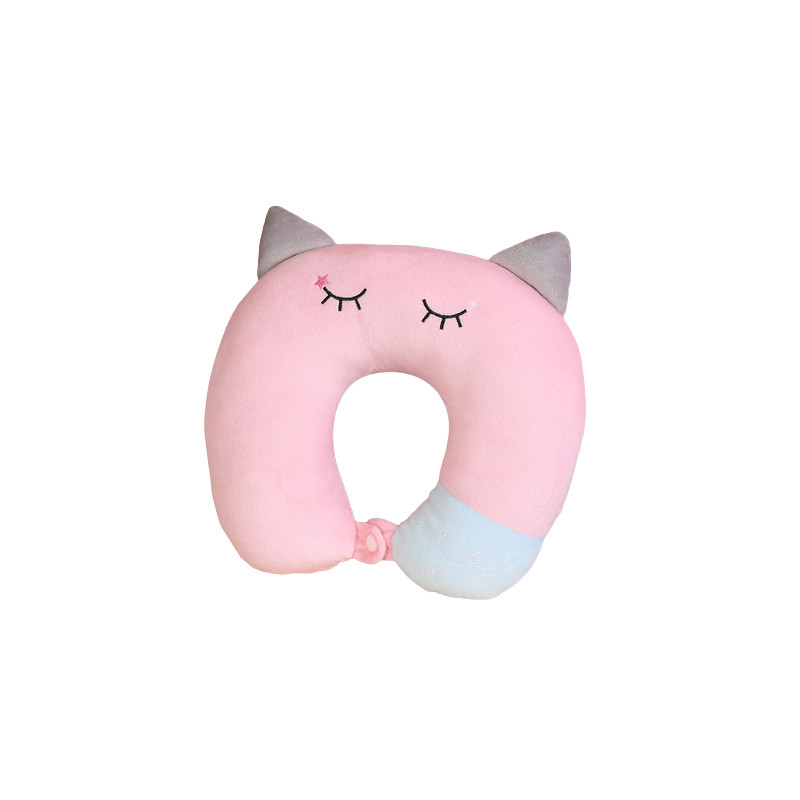 หมอนรองคอแมวสีชมพู GCC09 – กอดคอมาตรฐานนุ่ม Chill