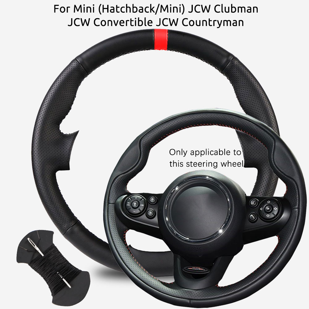 Custom Fit หนังไมโครไฟเบอร์พวงมาลัยรถสําหรับ Mini (Hatchback/Mini) JCW Clubman JCW Convertible JCW C