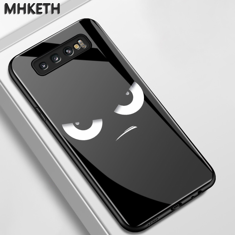 เคสสำหรับ Samsung S10 4G S10 Plus S10 Lite S20 FE S20 Pro S20 Ultra เคสโทรศัพท์แก้วลายการ์ตูนอิโมจิแบบมีลักษณะเฉพาะตัว