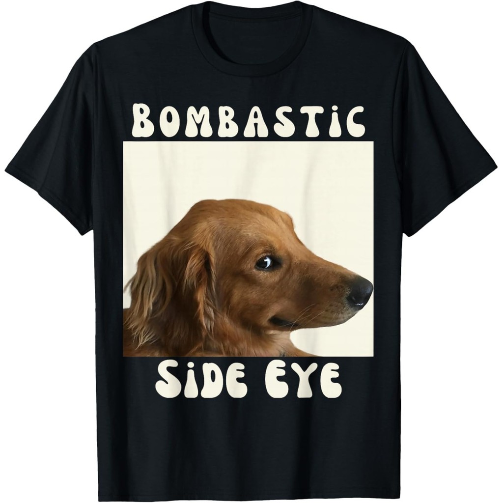 Bombastic Side Eye Funny Dog Meme Sarcastic Saying เสื้อยืด