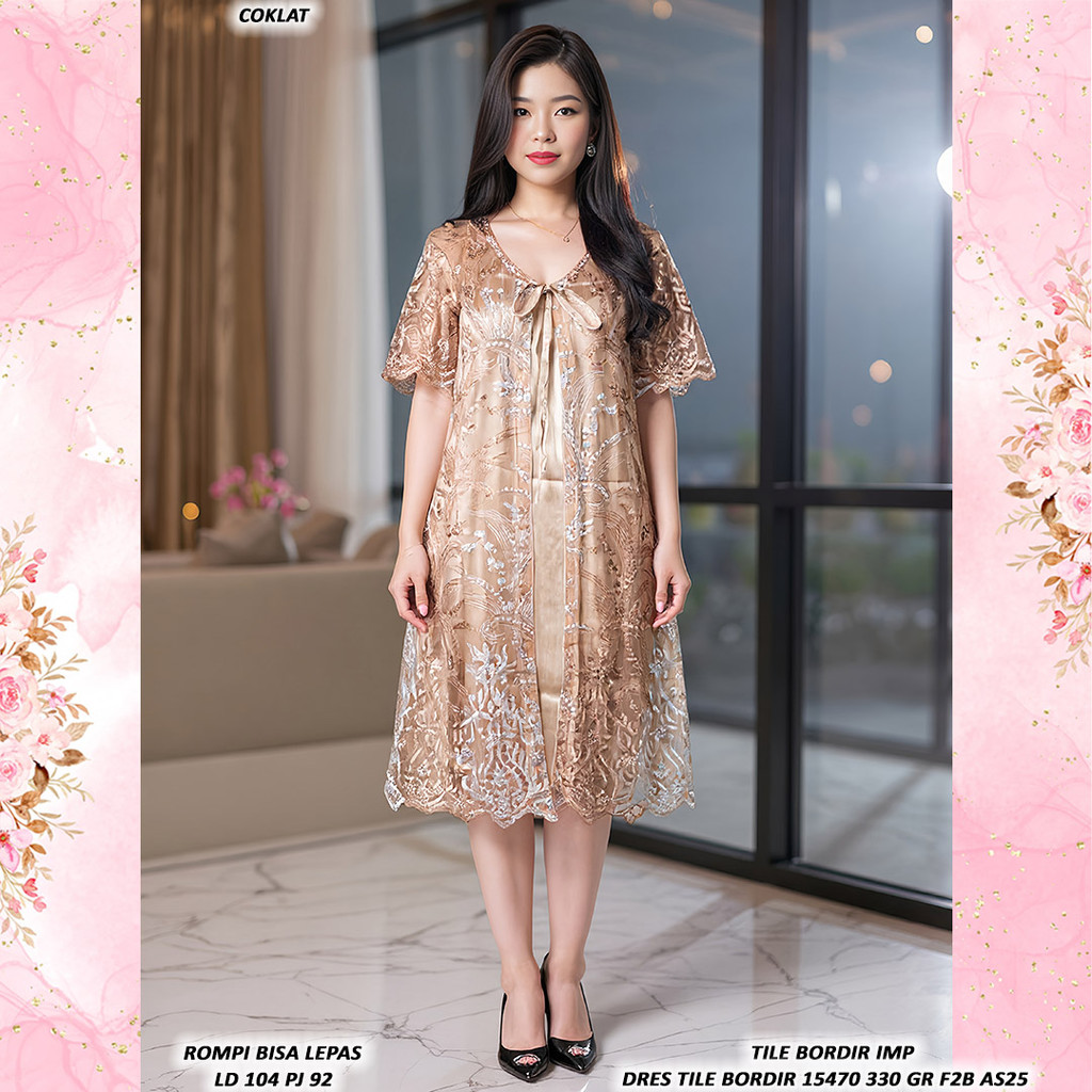 EMBROIDERED TILE DRESS 15470 330 GR F2B AS25 STOCK ACCORDING TO UPDATE และ UPDATE