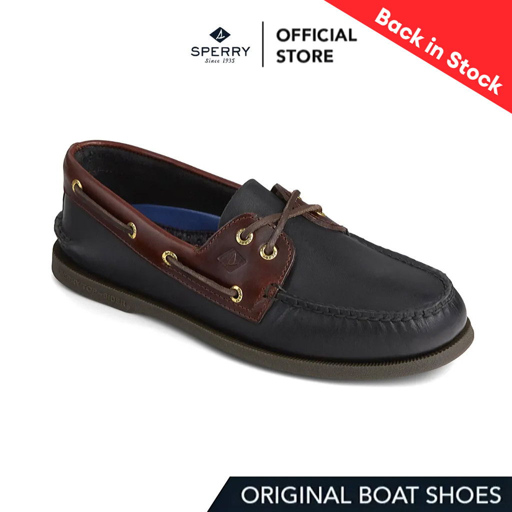 SPERRY A/O 2-EYE รองเท้าโบ๊ทชูส์ ผู้ชาย สีดำ ( BOAT - 191486 )