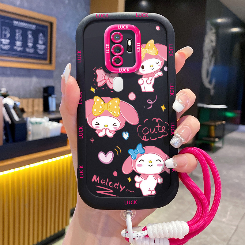 เคสสำหรับ OPPO A5 2020 A9 2020 เคสโทรศัพท์สุนัขกระต่ายซิลิโคนสายคล้องกันกระแทก - รูปที่ 4