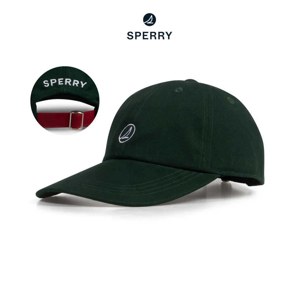SPERRY STF24AC01H01009 Sperry Essential Cap หมวกแก๊ป สีเขียว/แดง ( CAP )