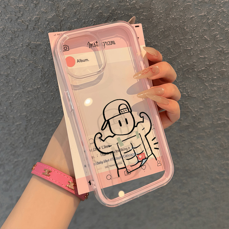 SAMSUNG น่ารักตลกตลกตลกGym CaricatureปลอกSamsung A37 S26 A07 A17 5G A06 A16 A57 S24 Fe A55 5G A32 4G