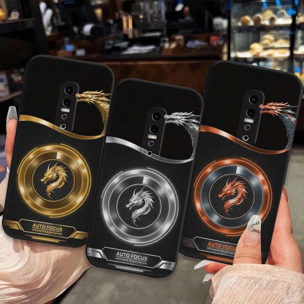 เคส Vivo V17 / V17 Pro พิมพ์โลโก้มังกรนีออนและเทคโนโลยี TPU ยืดหยุ่น