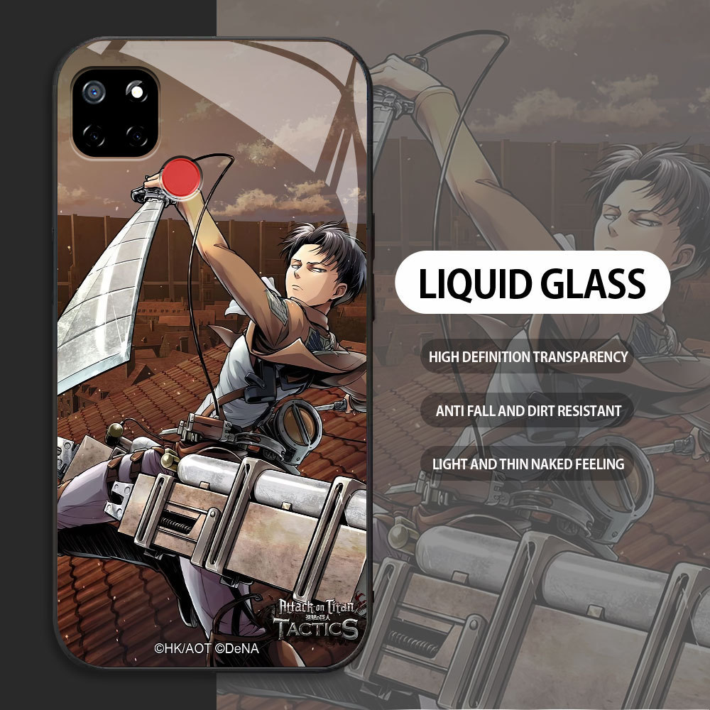 Realme Q Q5I V5 V13 Q3I Q3 5G V23 K9X C17 C12 C25 C25S C35  เคสกระจก  วันพีซ - แชงค์ส  ขอบนุ่ม + สาย