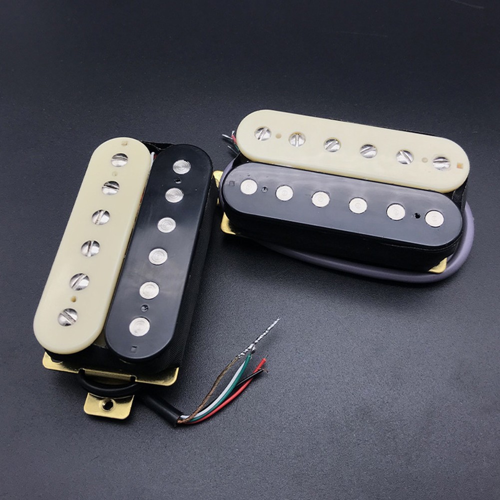 [RNB]Humbucker Double Coil กีตาร์ไฟฟ้ารถกระบะคอและสะพานสําหรับสีม้าลาย