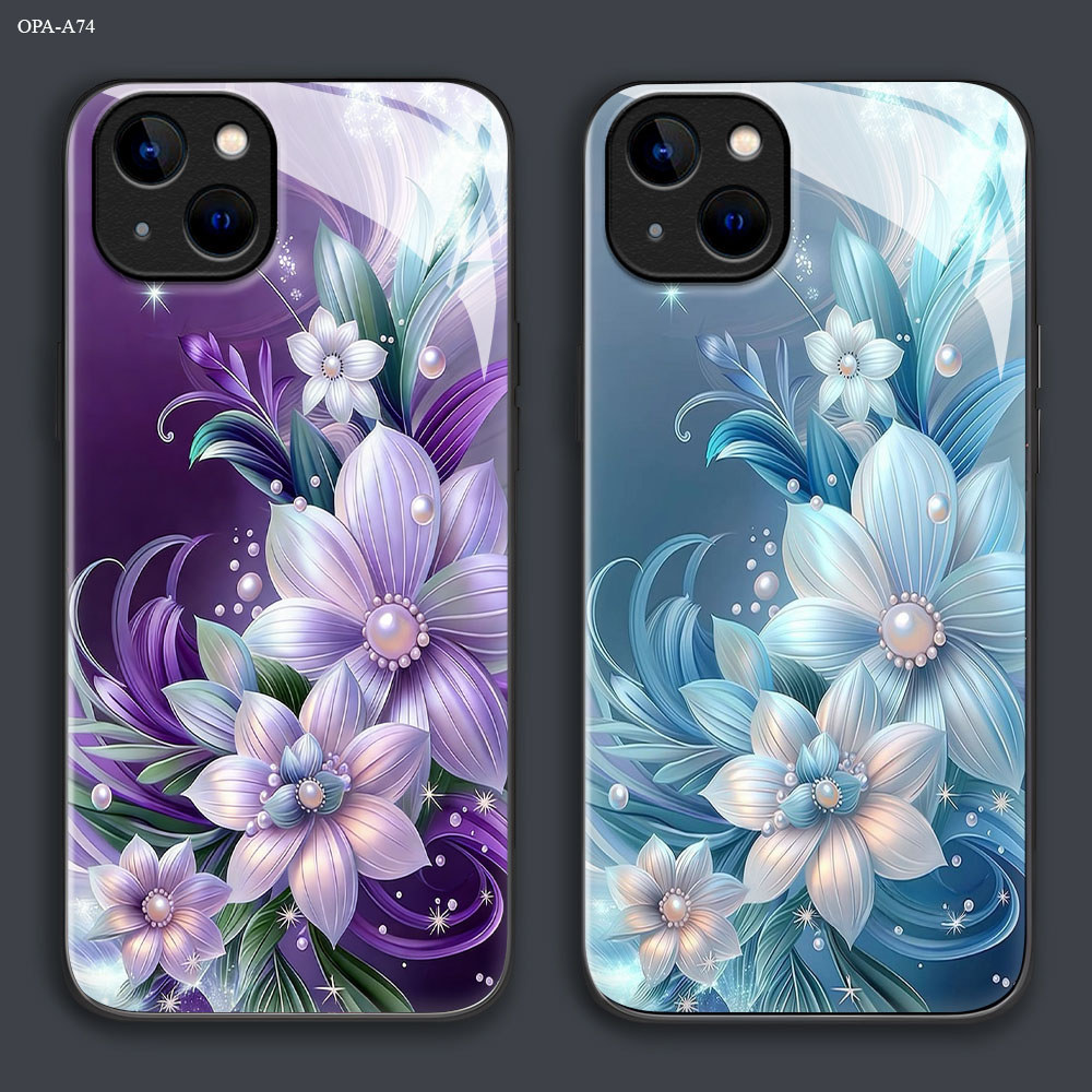 เคส For OPPO A98 A96 A95 A94 A93 A92 A91 A83 A79 A78 A77 A76 A74 4G 5G เคสโทรศัพท์ เคสออปโป้ Phone Glass Case BLK