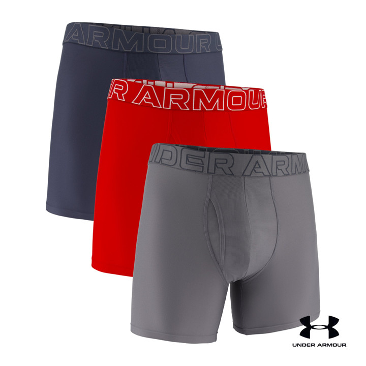Under Armour Boxerjock® 6 นิ้วแพ็ก 3 ตัวสำหรับผู้ชาย UA Performance Tech™