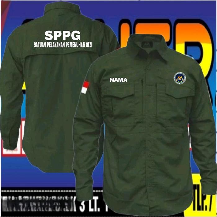 KEMEJA Sppg ยุทธวิธีเสื้อ Bgn ยุทธวิธีเสื้อ Bgn ชุด Bgn Pdh Bgn Pdl Bgn เสื้อทํางาน Bgn เสื้อผ้าทําง