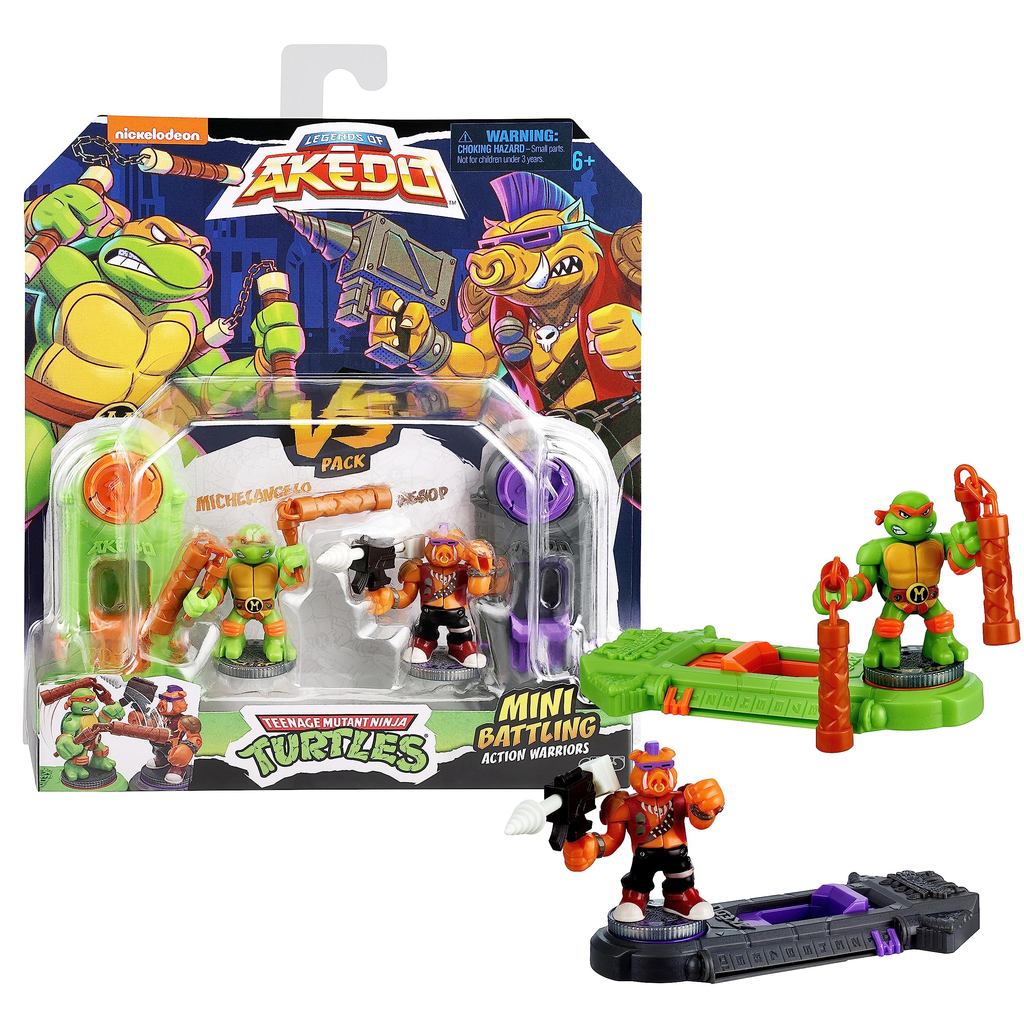 AKEDO TMNT มินิฟิกเกอร์ Michelangelo vs Bebop 15243 ของแท้นำเข้าจากญี่ปุ่น