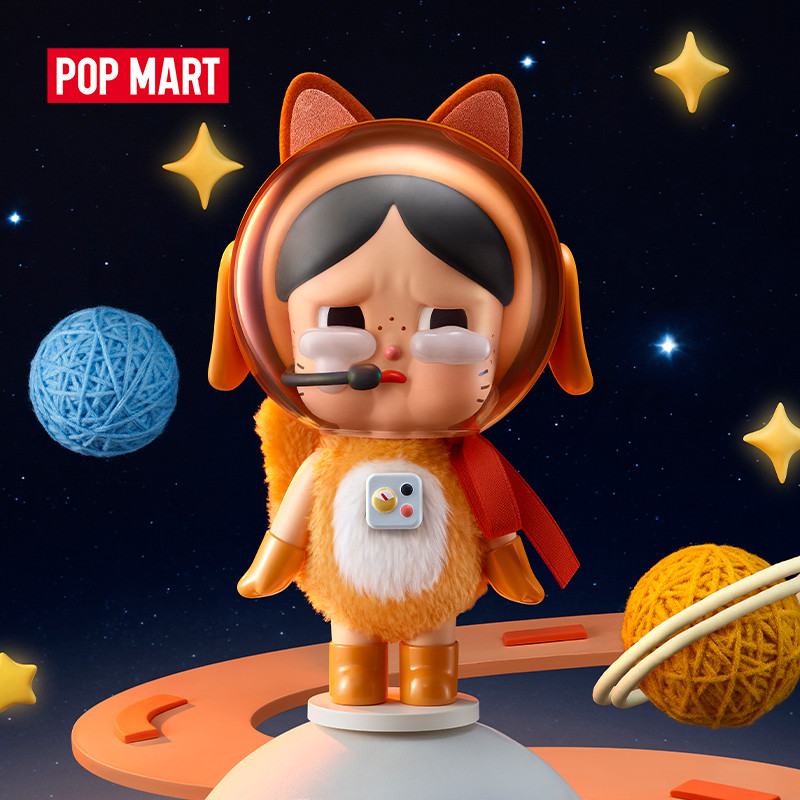 POP MART Crybaby Space Cat Figurine-Orange