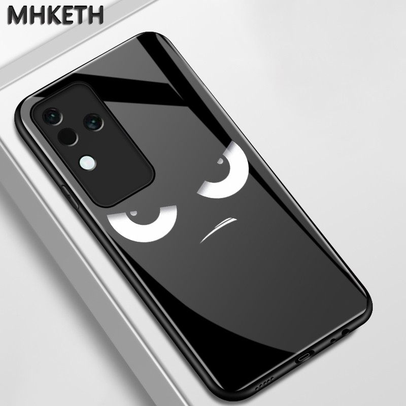 เคสสำหรับ VIVO V30 5G V30 Pro 5G V30E 5G เคสโทรศัพท์แก้วลายการ์ตูนอิโมจิแบบมีลักษณะเฉพาะตัว