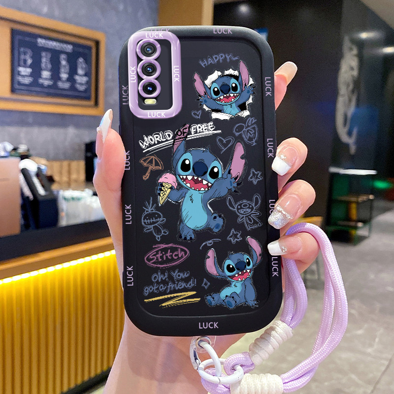 เคสสำหรับ VIVO Y20 Y20i Y20s Y20A Y20G Y12A Y12S Y11s เคสโทรศัพท์เย็บซิลิโคนสายคล้องกันกระแทก - รูปที่ 3