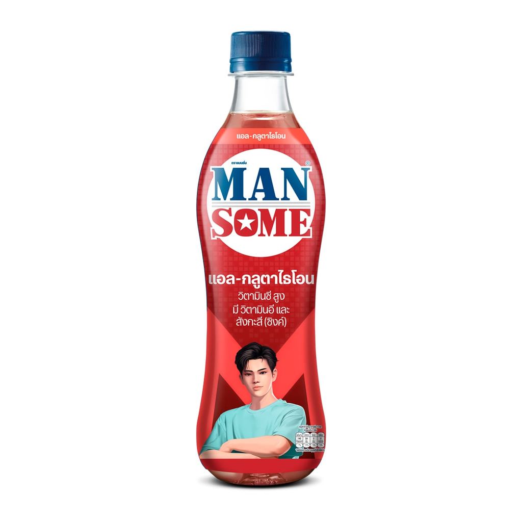 [สินค้าส่งด่วน] แมนซั่ม เครื่องดื่มน้ำผลไม้ผสมแอล-กลูต้าไธโอน 430 มล.