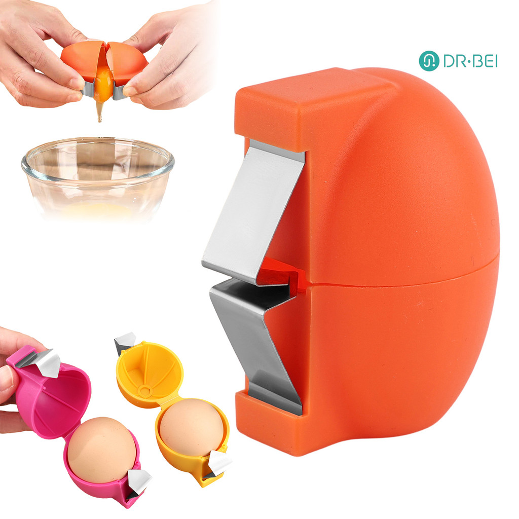DR.BEI Egg Shell Opener Ergonomic Egg Cracker Multi-Functional Egg Peeler สําหรับทําอาหารเบเกอรี่ครั