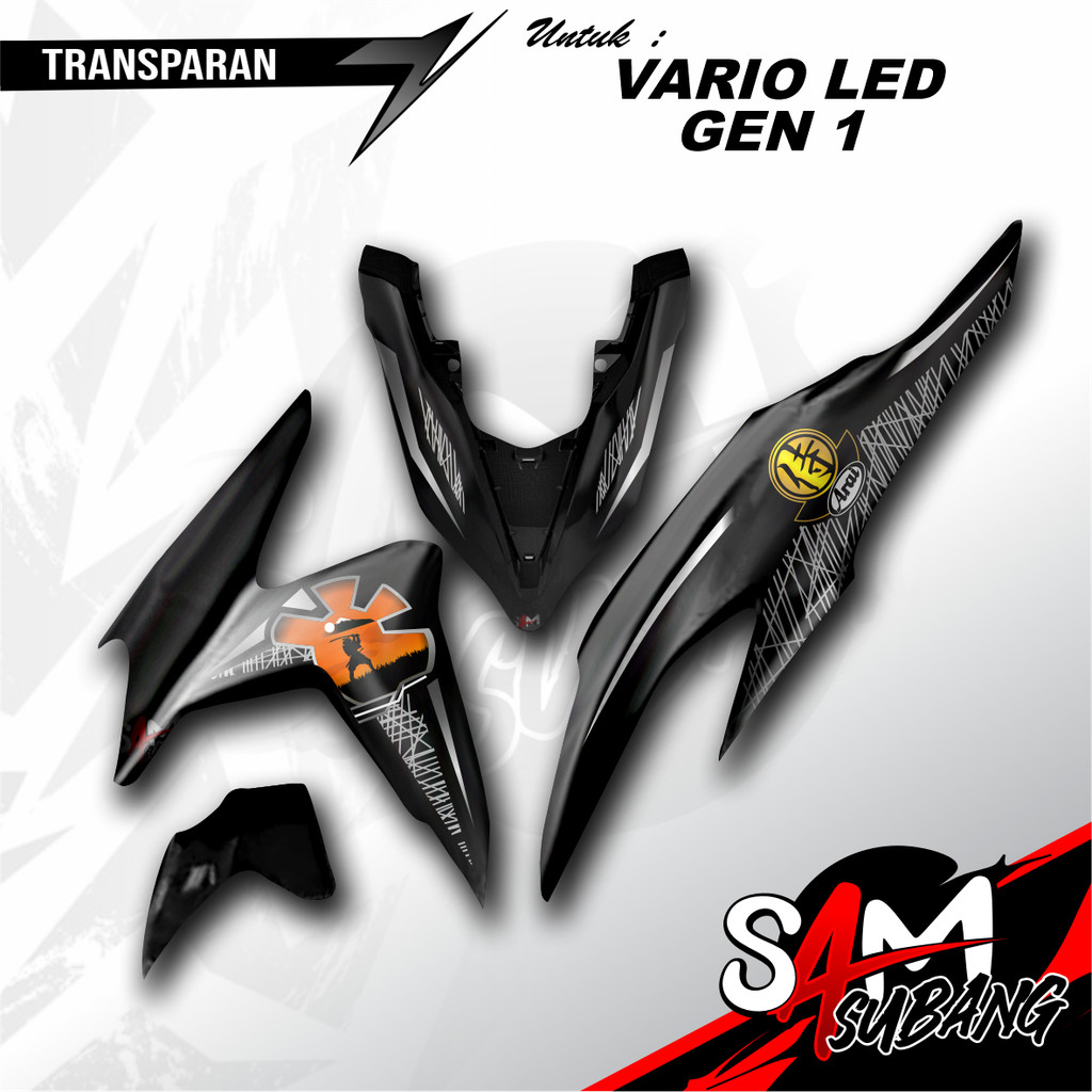 SAM STRIPING TRANSPARKENT HONDA VARIO LED GEN 1 ARAI STARLINE