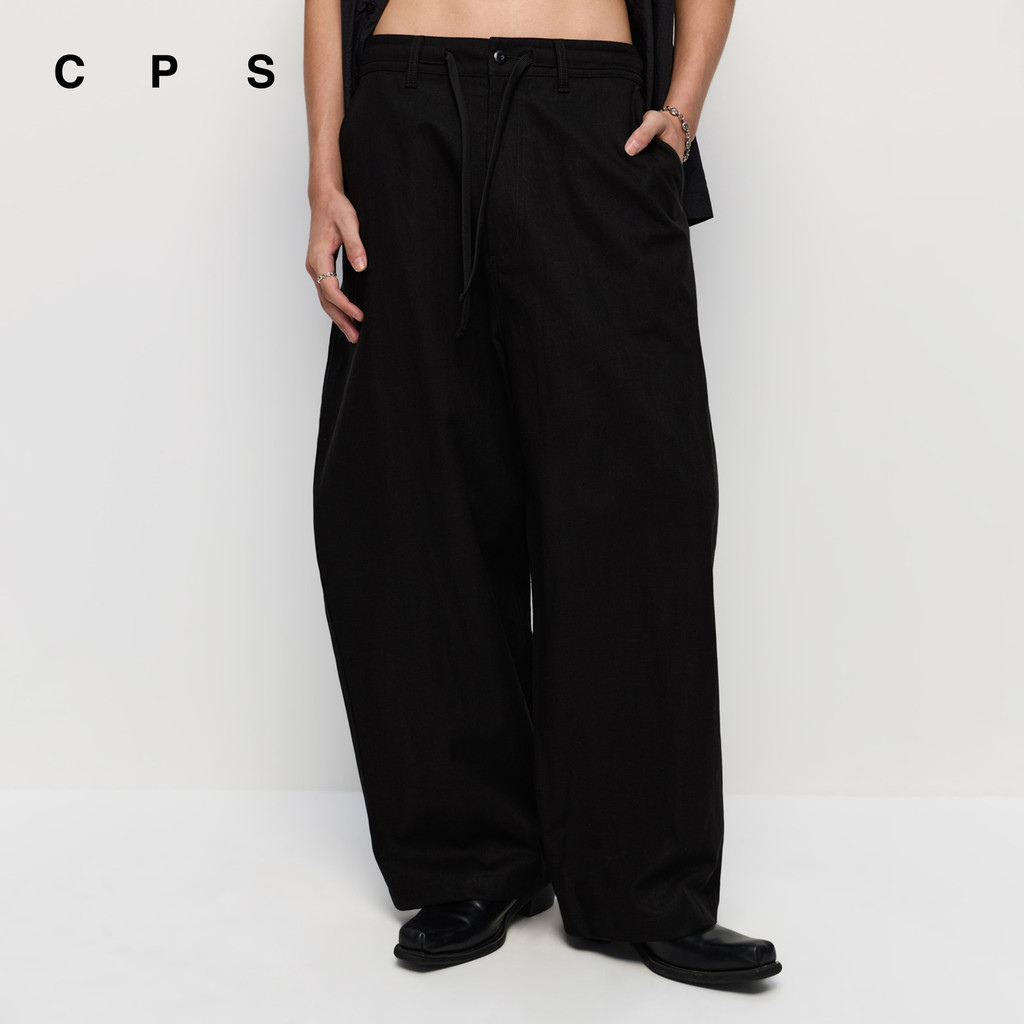 CPS กางเกงเอวยางยืดลายทาง ผู้ชาย STRIPED DRAWSTRING PANTS รุ่น C26SGME059 (AW26#CO)