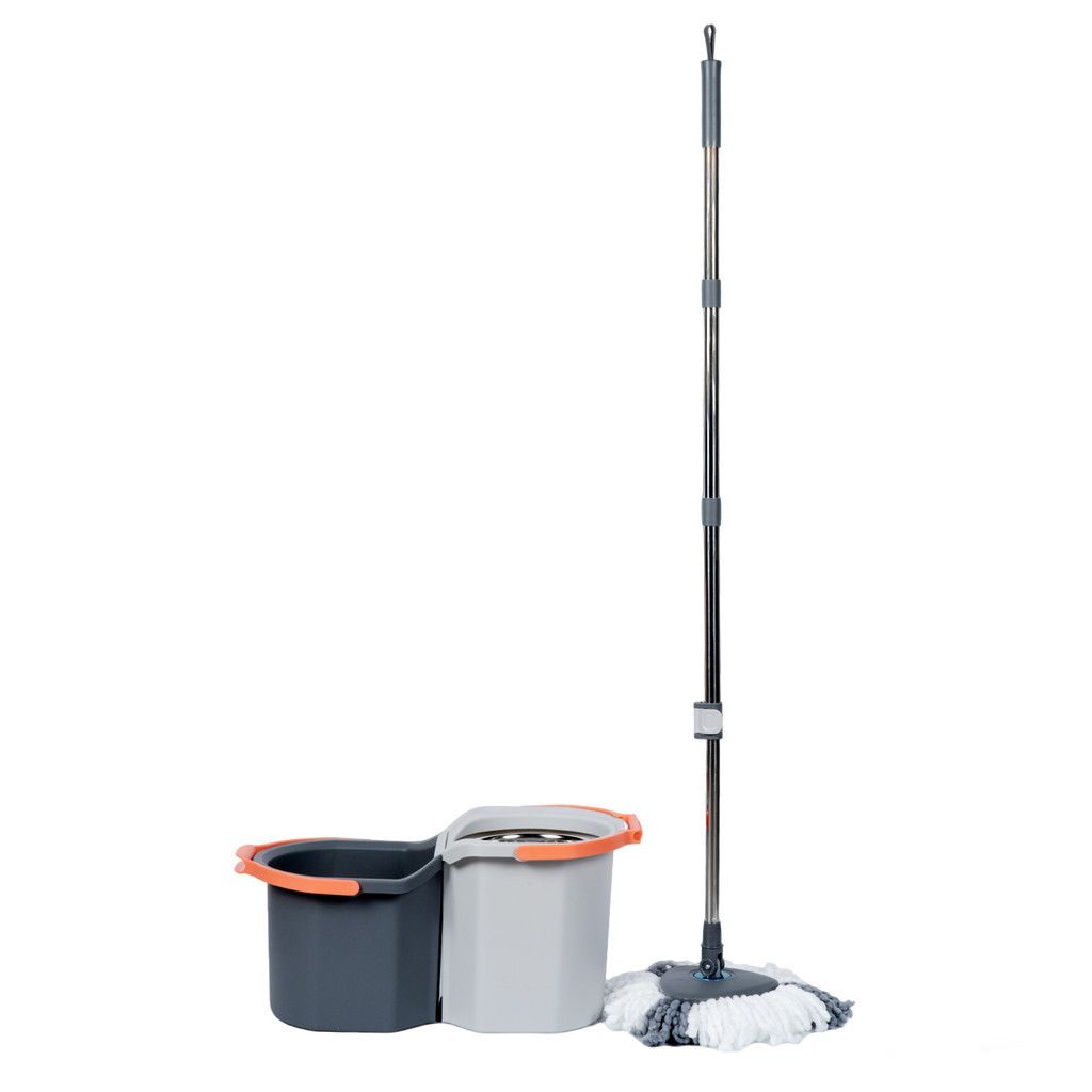 ชุดถังปั่น 7.5 ลิตร พร้อมไม้ม็อบ KASSA HOME รุ่น LV-A03-3 สีเทา