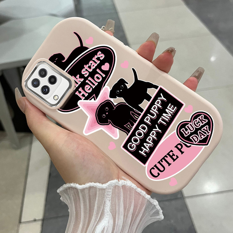 เคส ใช้ได้กับ Samsung A22 M22 M32 เคสสุนัข/แมวน่ารัก