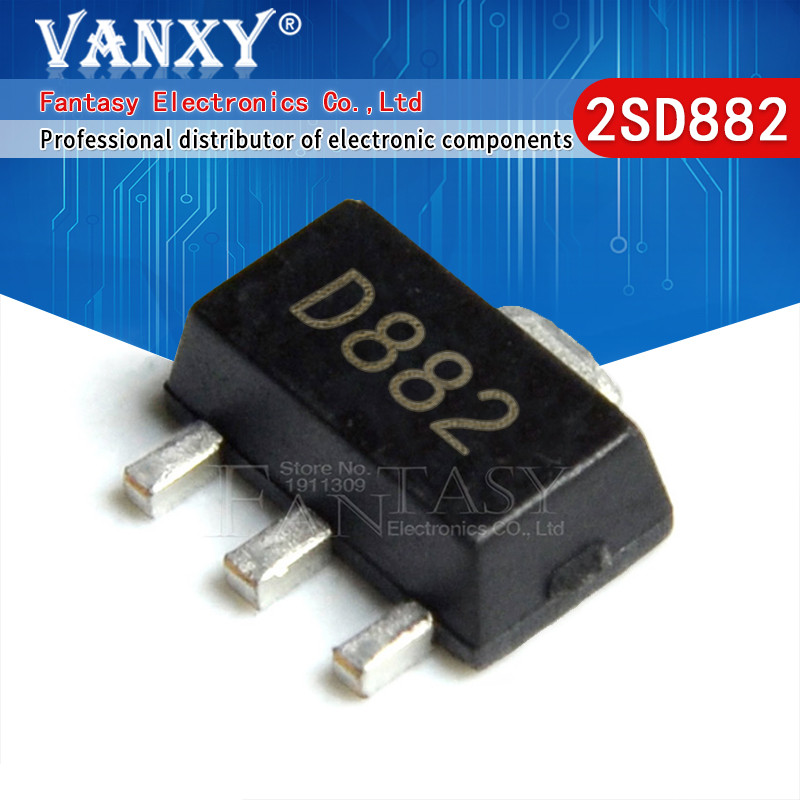 20PCS 2SD882 SOT89 D882 SOT 89 SOT SMD IC ใหม่และต้นฉบับ