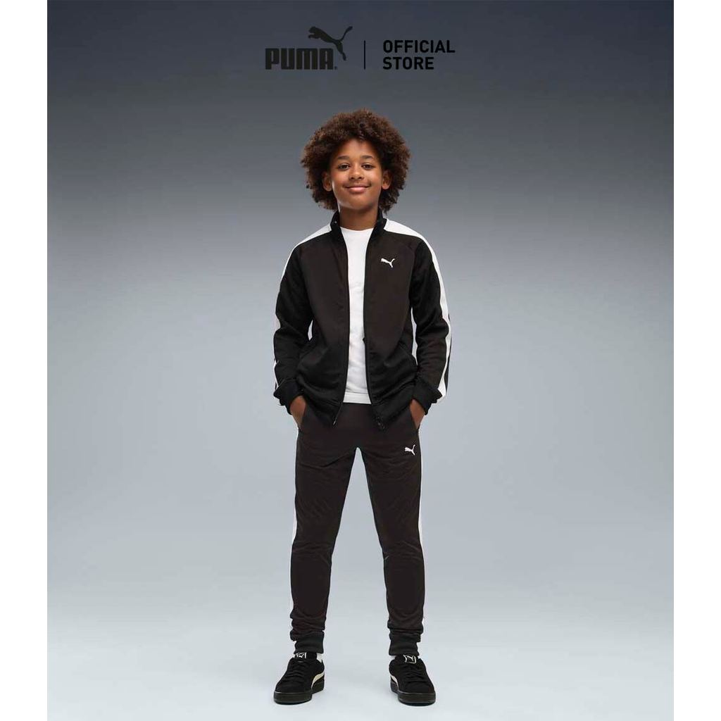 PUMA Kids เสื้อแจ็คเก็ตออกกำลังกาย T7 ALWAYS ON สำหรับเด็กโต สีดำ - 62987501