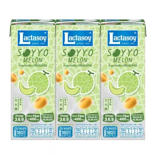 [สินค้าส่งด่วน] แลคตาซอย ซอยโย่ น้ำนมถั่วเหลือง กลิ่นเมล่อน 180 มล. x 3 ชิ้น