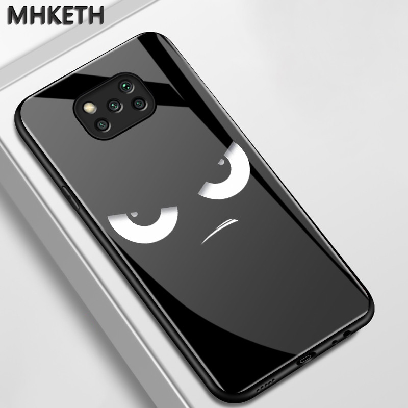 เคสสำหรับ POCO X3 X3 Pro X3 NFC เคสโทรศัพท์แก้วลายการ์ตูนอิโมจิแบบมีลักษณะเฉพาะตัว