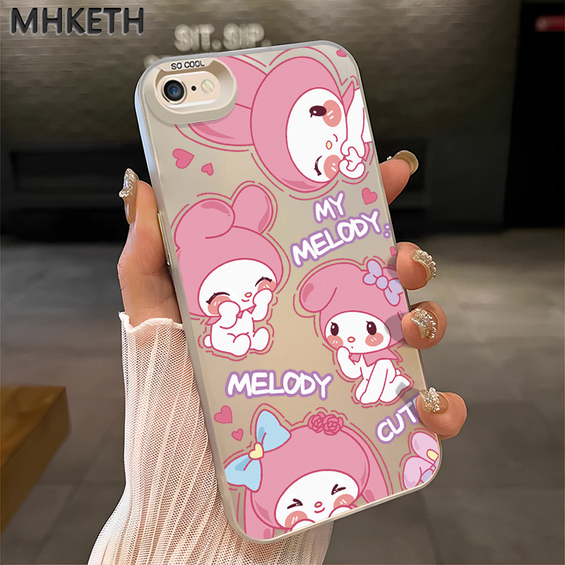 MHKETH เคสสำหรับ iPhone 6 Plus 6s Plus 7 Plus 8 Plus SE 2020 X Xr Xs Max เคสโทรศัพท์ผู้หญิงเคลื่อนไหวน่ารัก