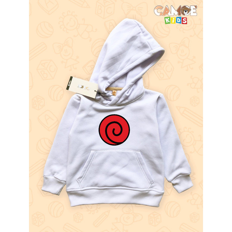 KIDS อะนิเมะ Naruto Uzumaki Clan Manga เสื้อแจ็คเก็ตมีฮู้ด