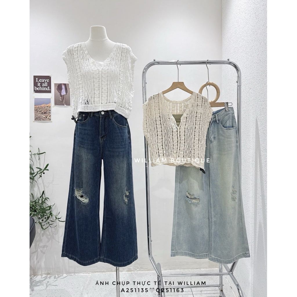 WILLIAM - กางเกงยีนส์ขาด 3329 390