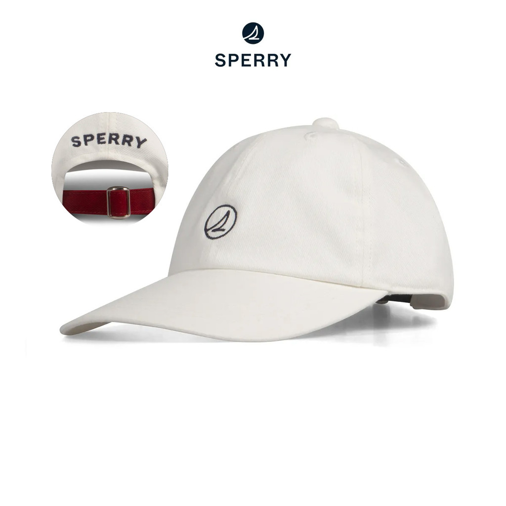 SPERRY STF24AC01H01003 Sperry Essential Cap หมวกแก๊ป สีขาว/แดง ( CAP )