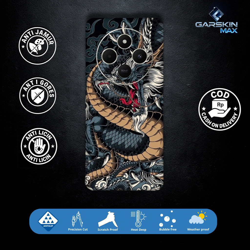 Garskin Skin Protection Poco C75 Dragon Fullbody / Backly | กันรอย | สามารถนํากลับมาใช้ใหม่ได้ | รหั