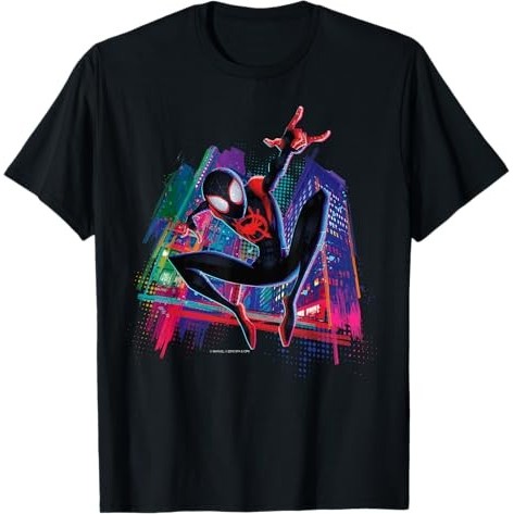 เสื้อยืด Marvel Spider-Man Miles Morales Graffiti City