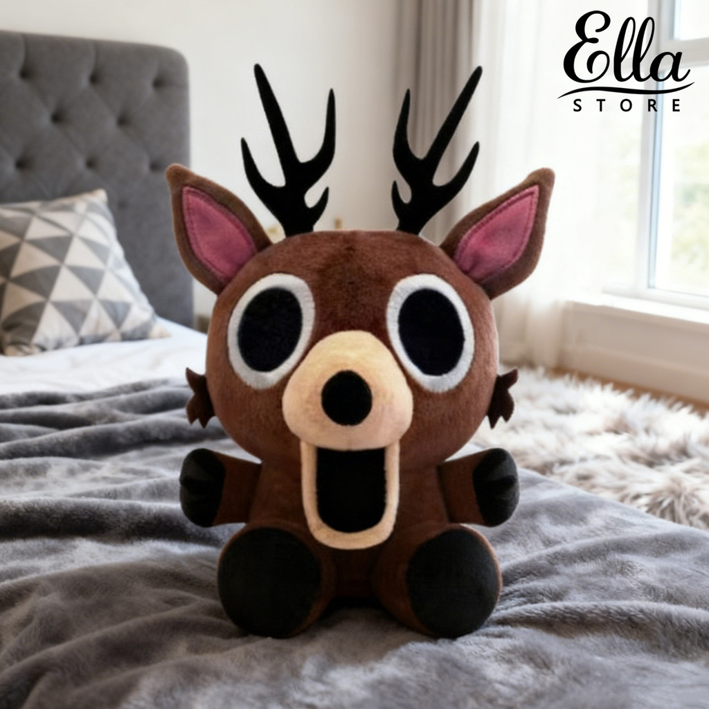 Ellastore123 99 คืนในป่าตุ๊กตาตุ๊กตานุ่มตุ๊กตาสัตว์กวางของเล่น Ultra-Soft PP ผ้าฝ้ายกอด Comfort เกมแ