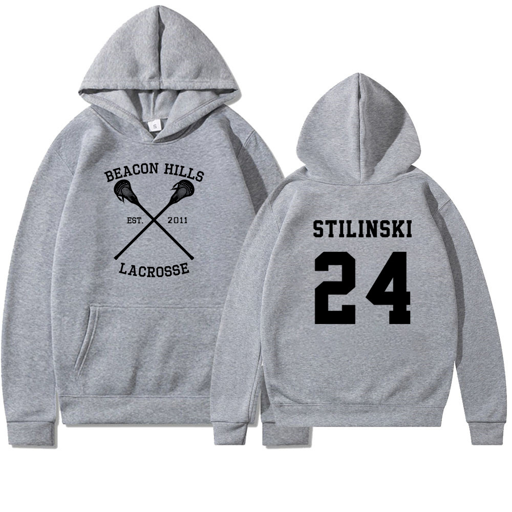 Teen Wolf Beacon Hills Long Hockey Mens Hoodie สําหรับผู้ชายและผู้หญิงสวมใส่บนถนนในและฤดูหนาว