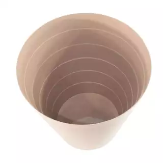 DECOS ถังขยะพลาสติกกลม ขนาด 12 ลิตร ซีรี่ส์ LAYER รุ่น 52181 สีน้ำตาลอ่อน |BAI|