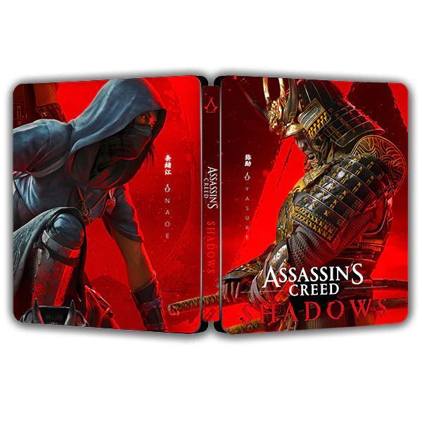 Assassins Creed Shadows NAOE & YASUKE Edition Custom Made G2 Steelbook Case PS5/PS4/Xbox