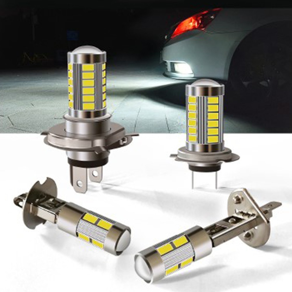 [S1U] 1 ชิ้นรถจักรยานยนต์ LED ไฟหน้ารถ LED ไฟตัดหมอก 33SMD H4 H7 H1 H3 Super Bright