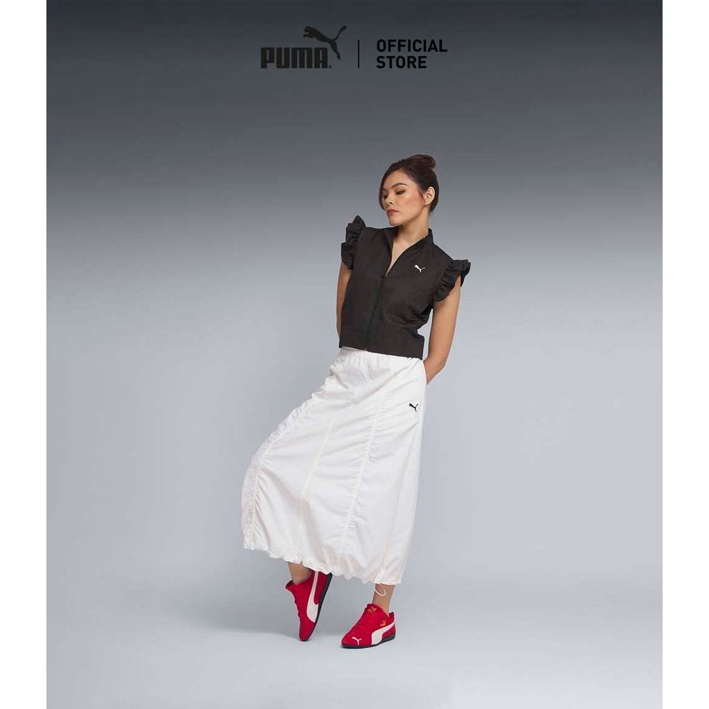PUMA Prime/Select กระโปรงจับจีบรูด FUTURE.PUMA.ARCHIVE สำหรับผู้หญิง สีขาว - 63382502