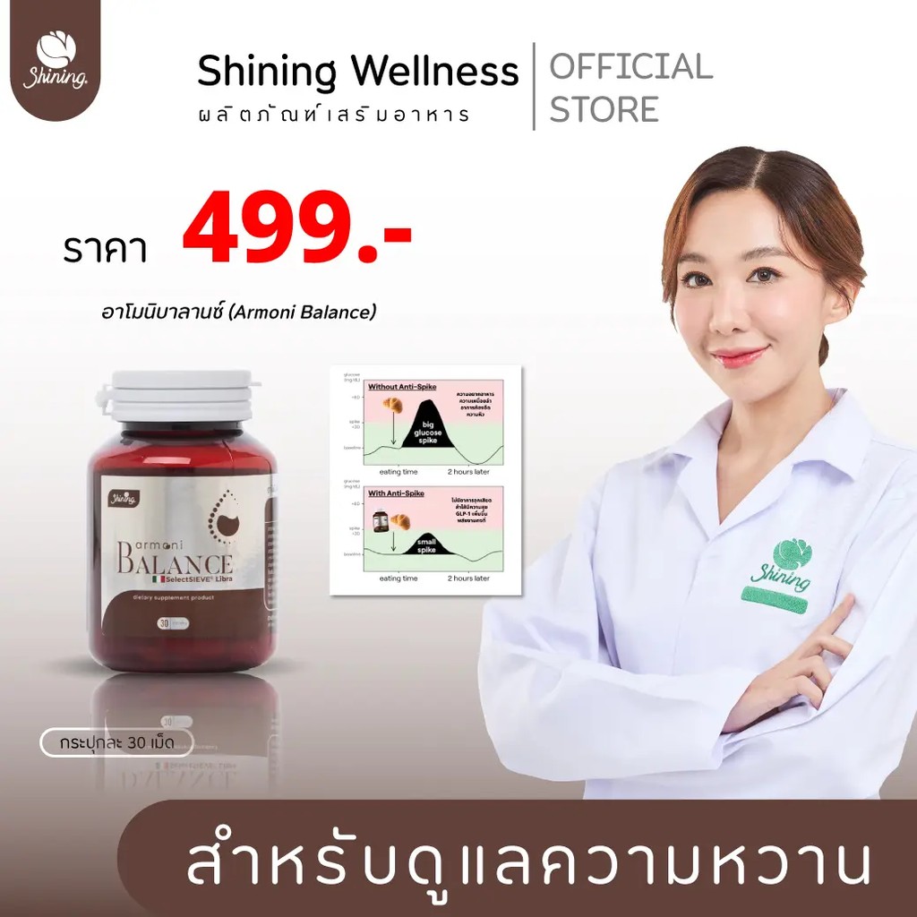 อาโมนิบาลานซ์ ARMONI BALANCE ผลิตภัณฑ์เสริมอาหาร อาโมนิแท้ แบรนด์ชายนิ่ง Shining