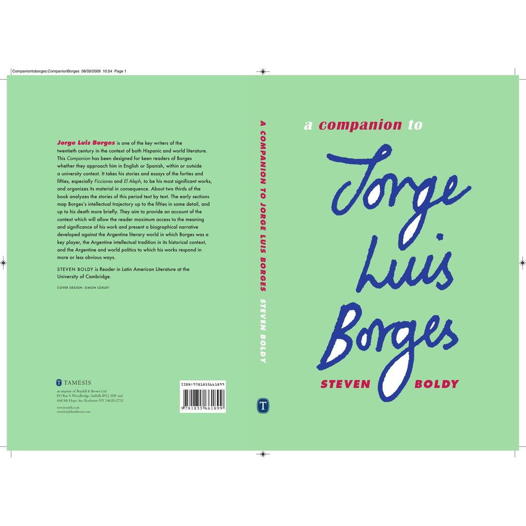สหายกับ Jorge Luis Borges Borges, Jorge L Borges, Jorge Luis โดย ฯลฯ 9781855661899 รุ่นแรก 2009