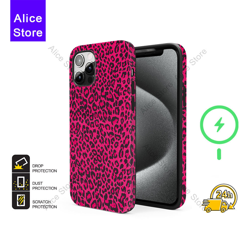 เคสโทรศัพท์พิมพ์ลายเสือดาวสําหรับ iPhone 17 Pro Max / iPhone 16 Pro Max / 15 / 14 / 13 เคสป้องกัน C9