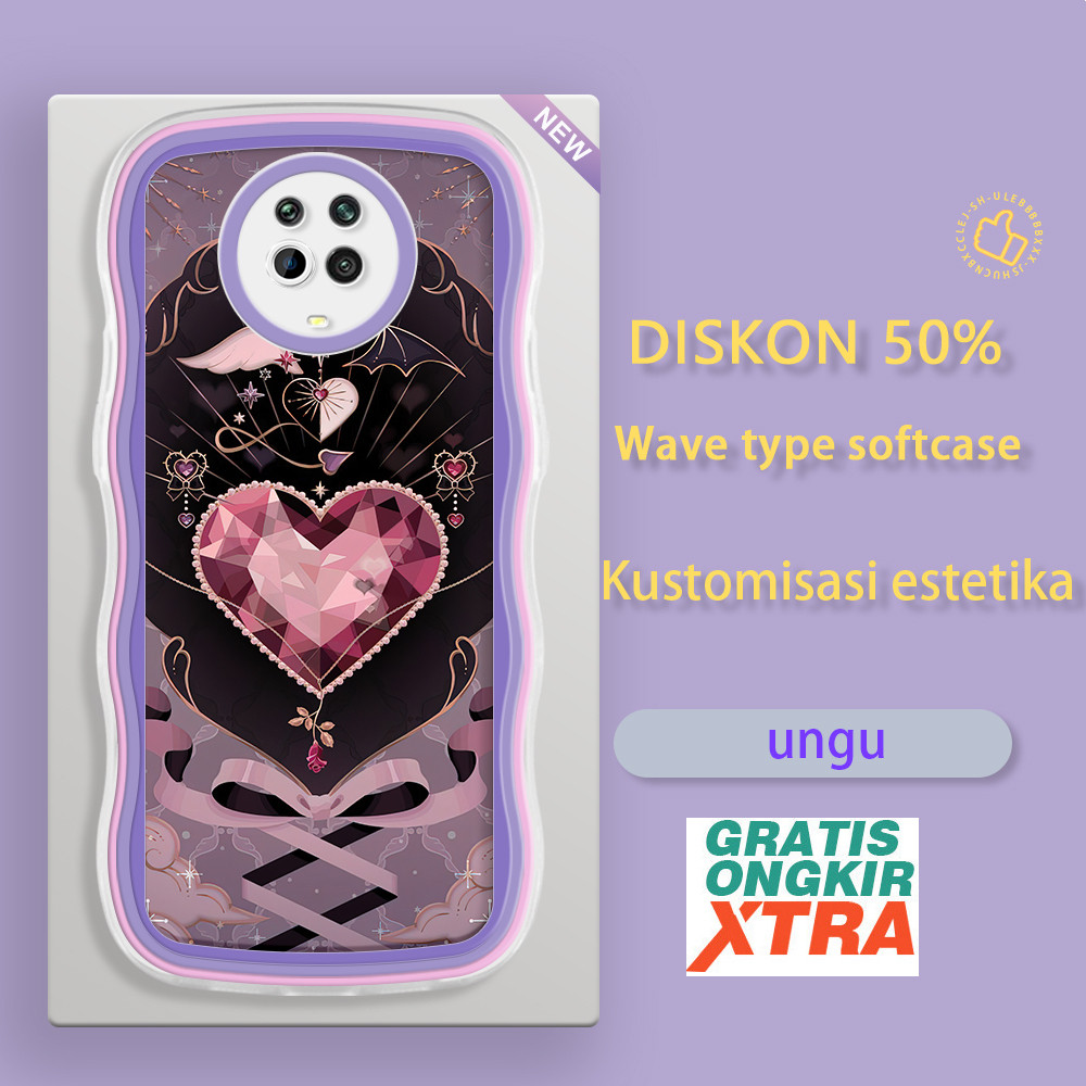 HP Redmi Note 4 8 9 9s 11S 10 11 SE 13 Pro Max Plus 5G POCO M3 M6 Pro 4G X6 5G Love Gem Pattern Soft