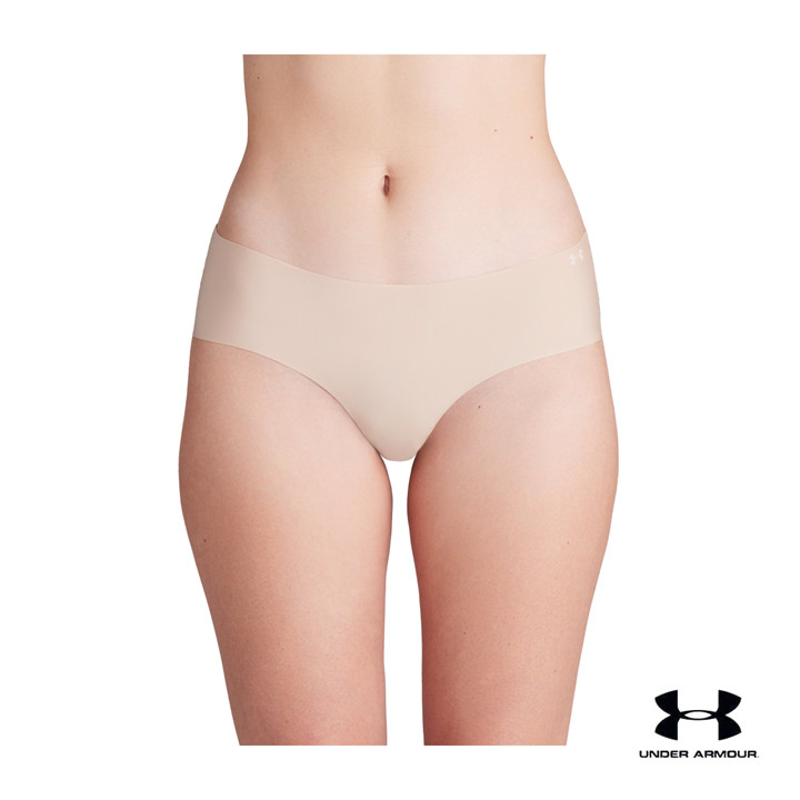 Under Armour กางเกงชั้นใน Hipster ซ่อนขอบแพ็ก 3 ตัวสำหรับผู้หญิง UA Pure Stretch
