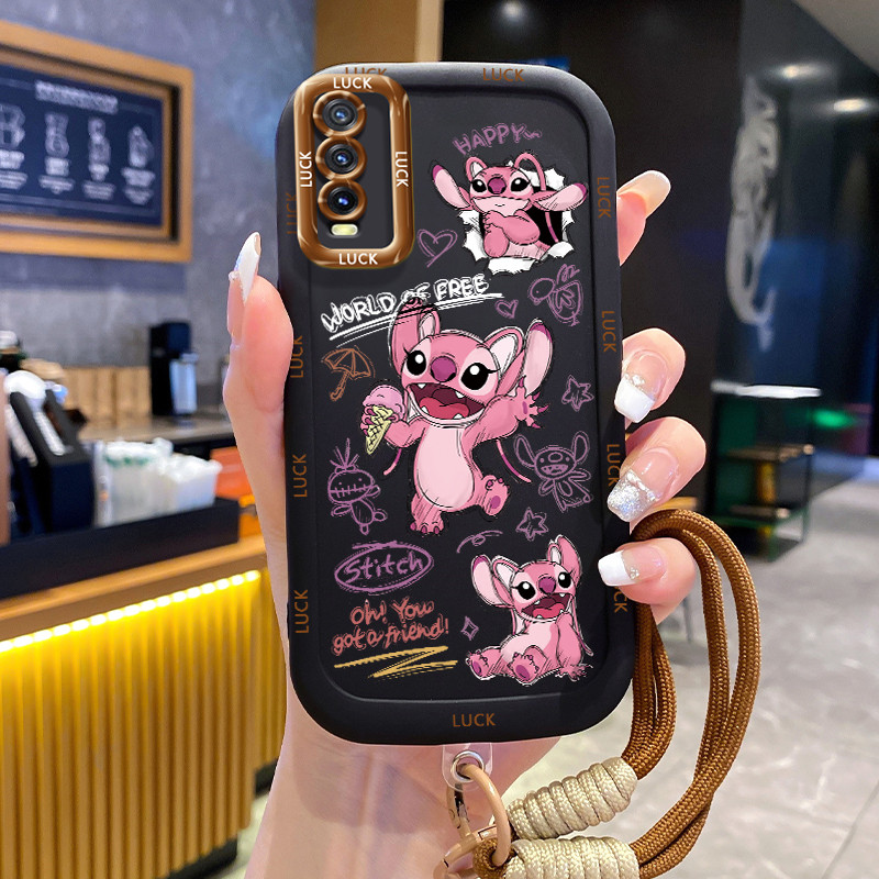 เคสสำหรับ VIVO Y20 Y20i Y20s Y20A Y20G Y12A Y12S Y11s เคสโทรศัพท์เย็บซิลิโคนสายคล้องกันกระแทก - รูปที่ 2
