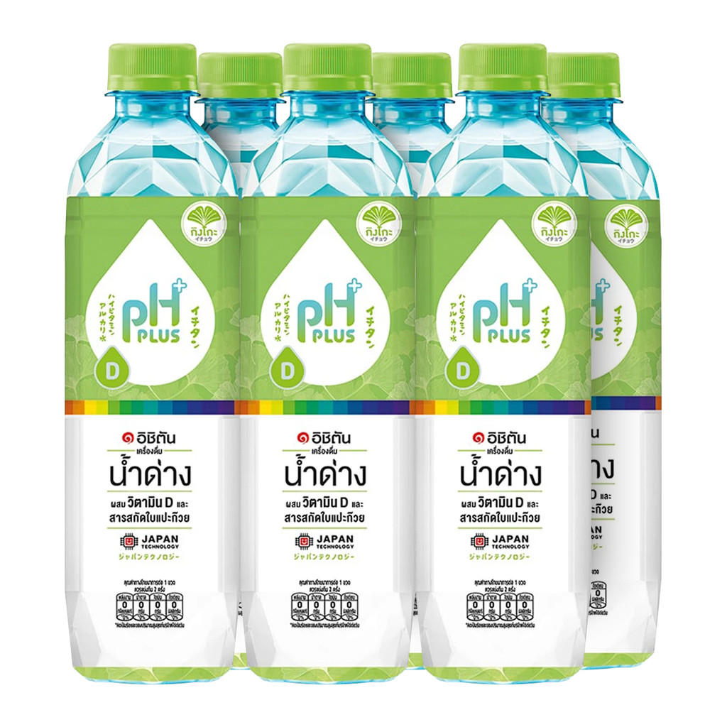 [สินค้าส่งด่วน] อิชิตัน พีเอชพลัส เครื่องดื่มน้ำผสมวิตามินดี และสารสกัดใบแปะก๊วย 550 มล. แพ็ค 6