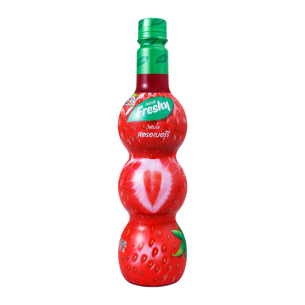 [สินค้าส่งด่วน] เฟรชชี่ ไซรัป ผสมเนื้อสตรอเบอร์รี่ ขนาด 710 มล.
