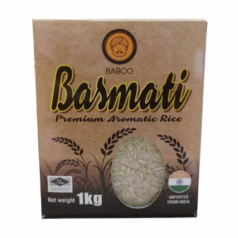 ข้าวบาสมาติ บาบู ออร์แกนิค 1กก. หอมยาว ไม่เหนียว เหมาะเบาหวาน Baboo Organic Basmati Rice 1kg